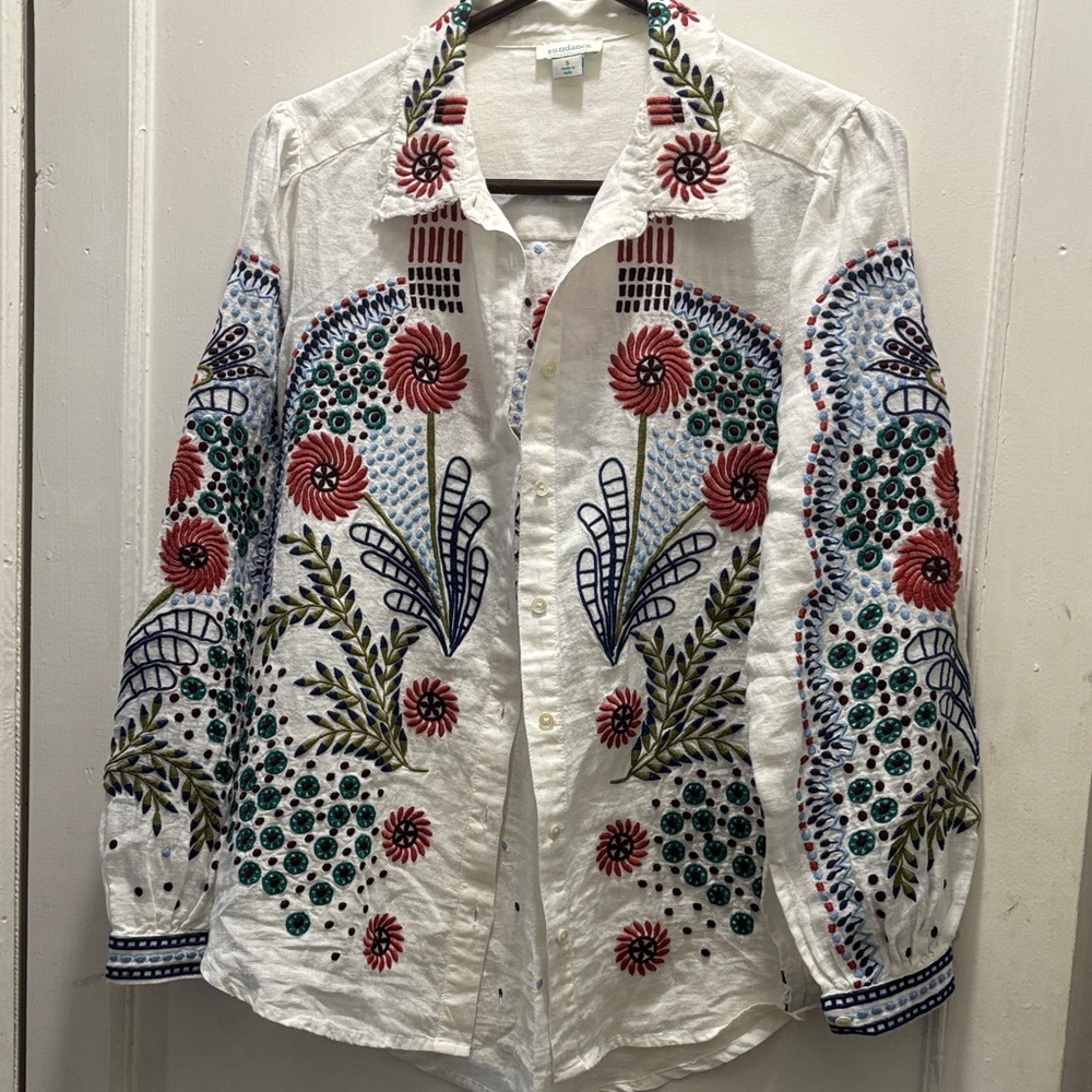 Sundance White Linen Shirt
